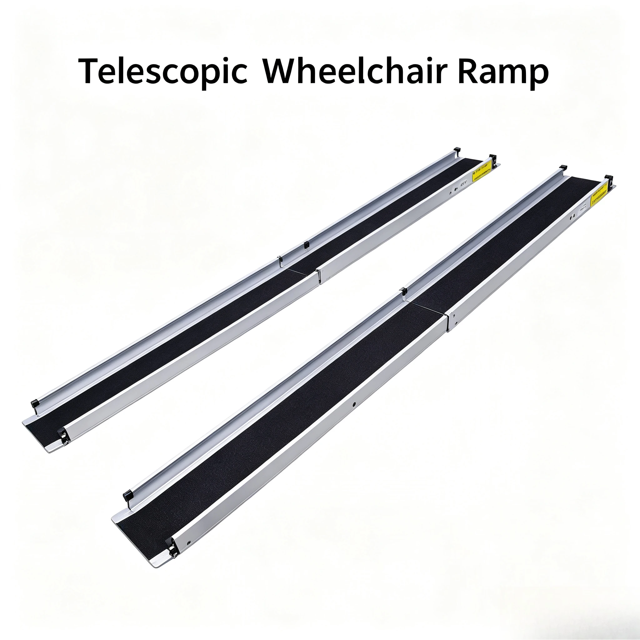 Portable Retractable Aluminum Wheelchair Ramp, Anti-slip Stair Ramp, Barrier-free Access Aid for Wheelchairs & Mobility Scooters