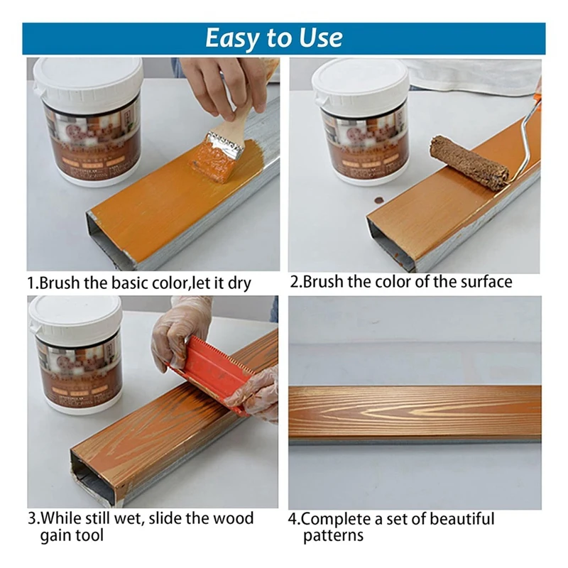 Herramienta de grano de madera, 9 piezas, rodillo de grano de madera falso, pinceles de pintura, herramienta de Graining, pintura similar a madera, herramientas de pintura DIY