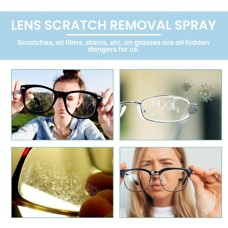 Detergente per lenti per occhiali 100ml rimuovi graffi per occhiali schermi