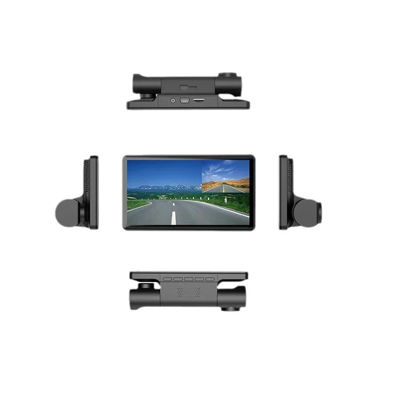 Car DVR 3 Cameras 4 Inches Dash Cam Car Video Recorder Auto  Registrator Dvrs Wide Angle with 3 Ways Cameras 24h Parking Monitor