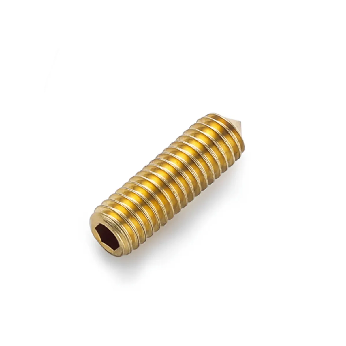 Brass Cone Tip Headless Hexagonal Groove Machine Set Screw M3M4M5M6