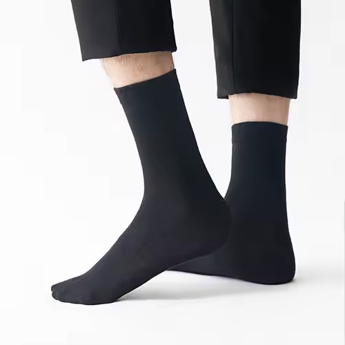 10Pairs/Lot Men Combed Cotton Socks Black Casual Business Breathable High Quality Man Sock New For Male Plus Size EU38-48 - Image 4