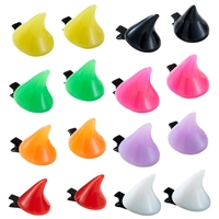 652F Colorful Horn Hair Clip Party Props Devil Horn Barrette for Halloween Party Creative Evil Queen Cosplay Accessories