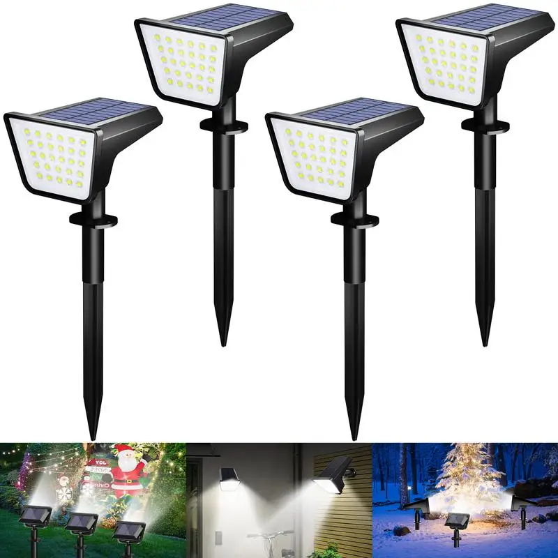 

Tuffenough Solar Outdoor Security Light- 4Pack 58LED Solar Spot Lights With Motiondetection,4 Sided Water Resistant Post Lights