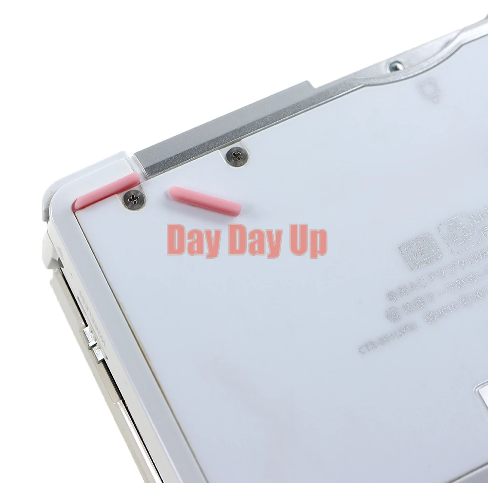 1 Juego de cubierta trasera de botón inferior para consola 3DS, cubierta de pies de goma, reemplazo de pantalla superior para Accesorios Nintend 3DS