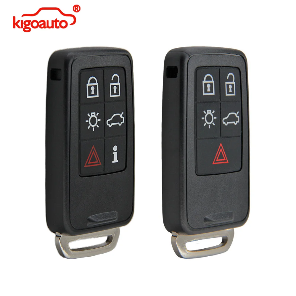 Kigoauto Smart Key Case Shell Cover 5/6 Button for Volvo XC70 V70 XC60 S80 S60