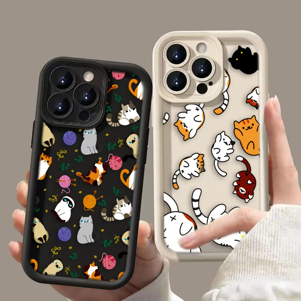 

Cute Cat Charming Phone Case For Xiaomi POCO F8 F7 ULTRA F5 F4 F3 C40 M6 M7 X3 X4 GT X5 X6 X7 PRO TPU Coque Case DIY Shell Cover