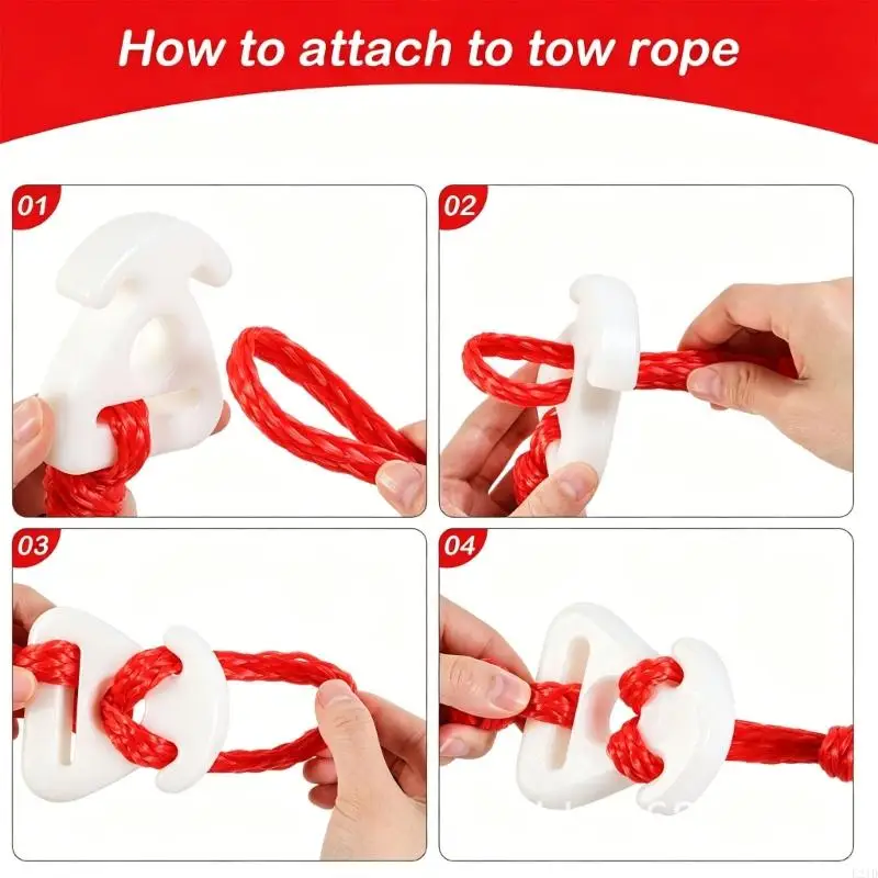 

Long 24FT Waterproof Double Hook Pull Strap Pull Rope Towing Rope With Foams Float For Lake And Ocean Use