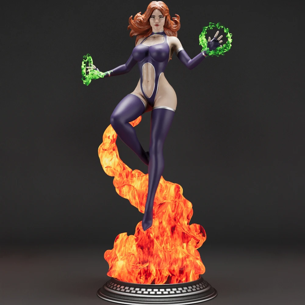 

1:24 Flame Lady Sexy Belle 3d Printed Model Resin Unpainted Figure Model Kit NSFW Miniature Garage Gk Kits Unassembled Diy Toys