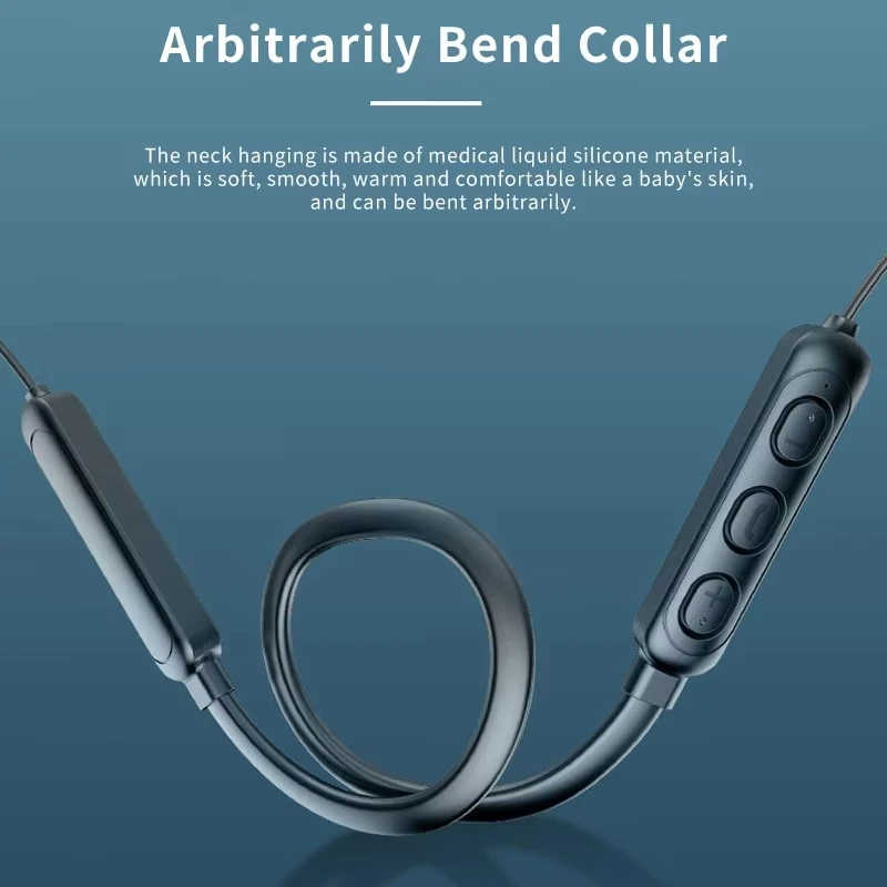 Sports Neck Hanging Bluetooth Earphones Wireless 9D Bluetooth 5.1 Ultra Long Battery Life Running Phone Earphones Universal view 3