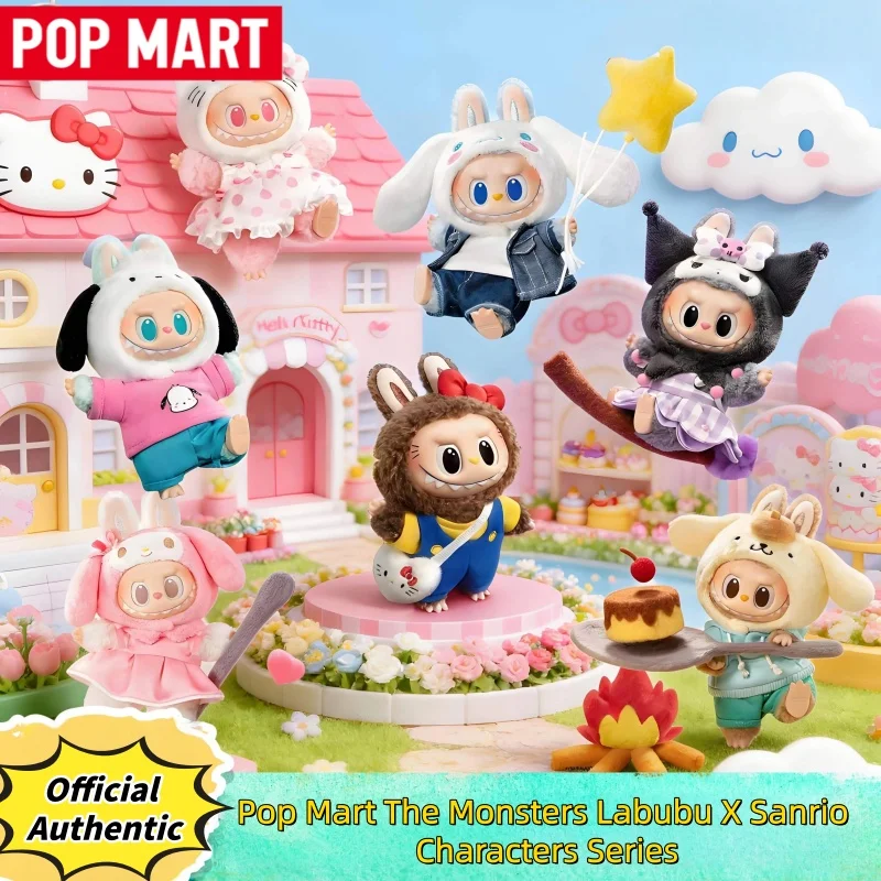 

2026 New Pop Mart The Monsters Labubu X Sanrio Characters Series Blind Box Cartoon Anime Figure Mystery Box Toys Birthday Gifts