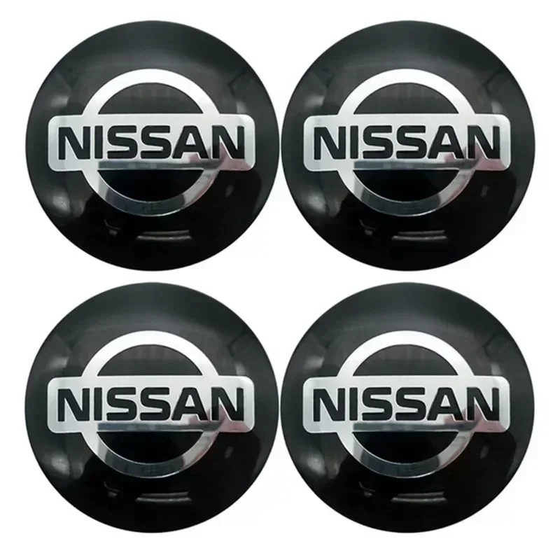 4pcs Wheel Hub Center Stickers Decals for Nissan Nismo X-trail Xterra Qashqai t30 t31 Tiida Almera Navara Altima Juke Note Leaf