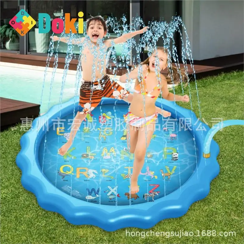 DokiToy Hot Selling Alphabet Water Pad Children's Play Pad Swimming Wading Sports 170CM Water Fountain Outdoor Lawn Water Toys