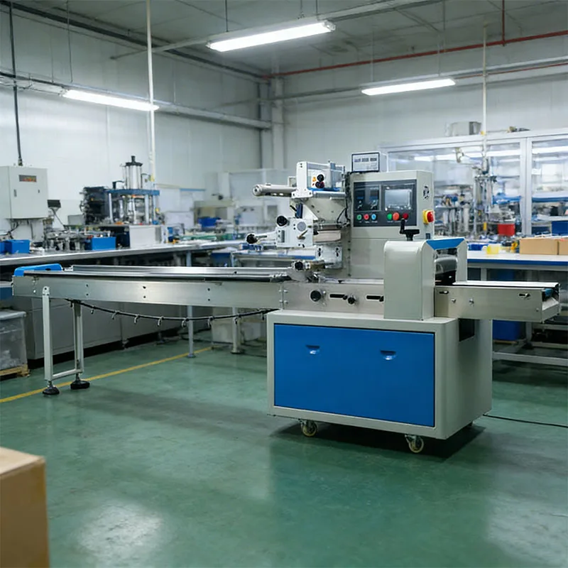 Cost Effective Automatic Horizontal Disposable Tableware Flow Pillow Wrapping Machine Packing Machine Customized