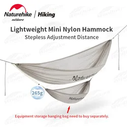 Naturehike ASUKA 265g Portable 1Person Hammock 30 Nylon Breathable Bearing Weight 150kg Ultralight Camp Swing Hammock 275cm