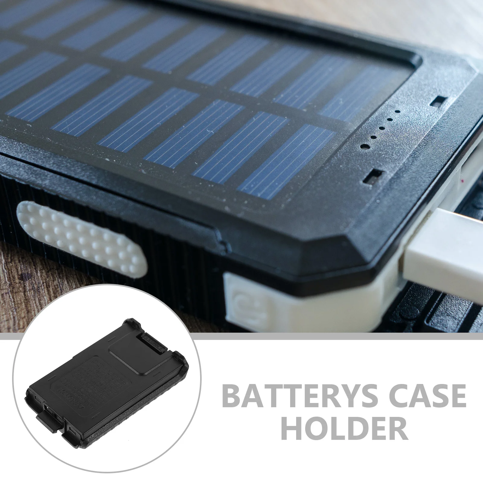 

Black 6 X 1.5V Aa Holder Case with Cover Heavy Duty Secure Fit for Two Wires Connection Portable Power Storage