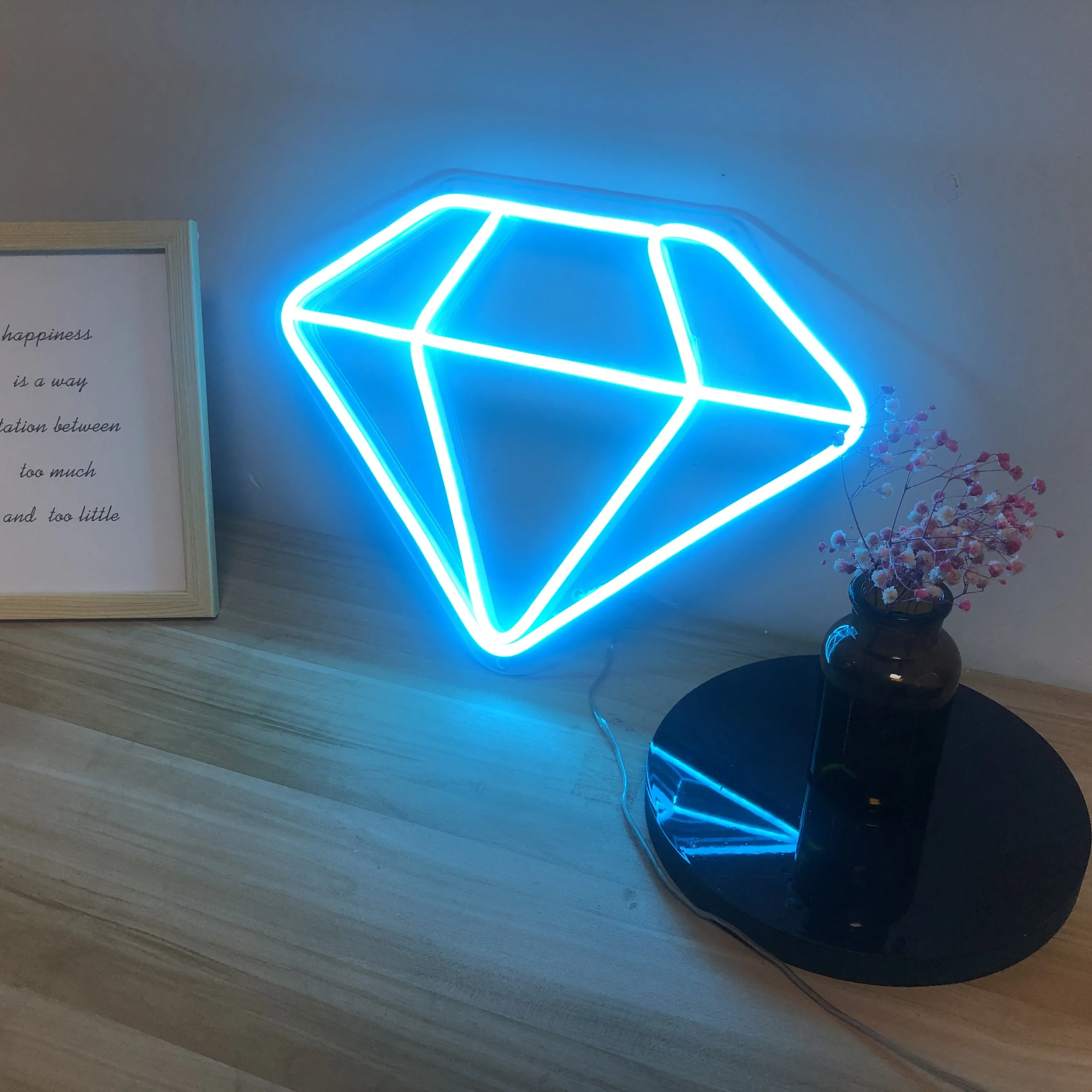 

Diamond Neon Sign Home Wedding Decor Jewelry Store Wall Decor Neon Light