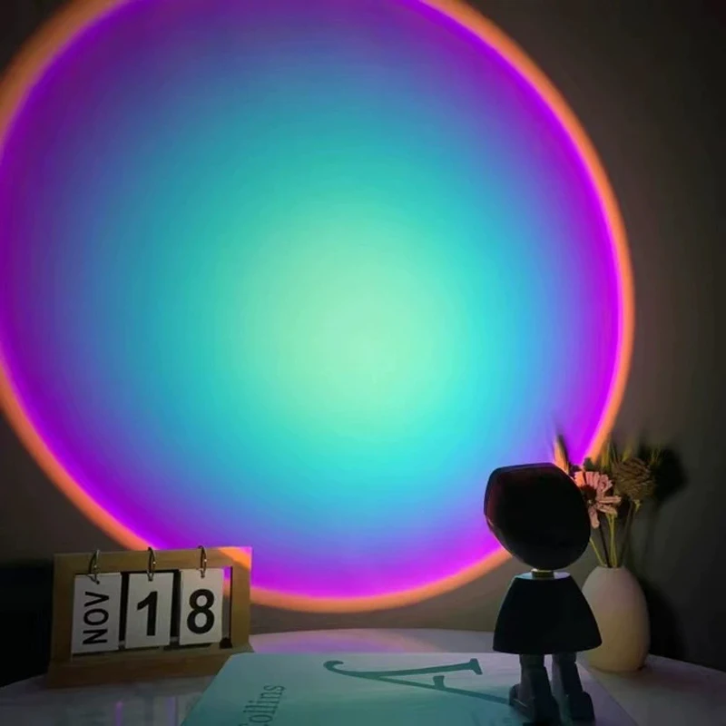 Cmoonfall Mini Led Usb Rechargeable Proyector Infantil Ring Decoration Lights Holiday Lighting Kids Night Novelty Lamp For Room