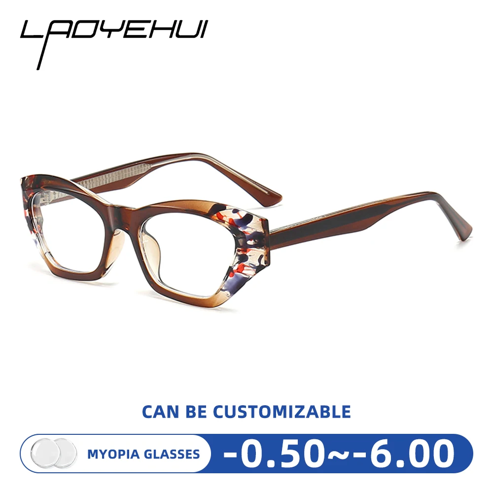 

Vintage Cat Eye Frames Women Myopia Glasses Prescription Blue Light Blocking Reading Eyeglasses Brand Designer Multicolour Frame