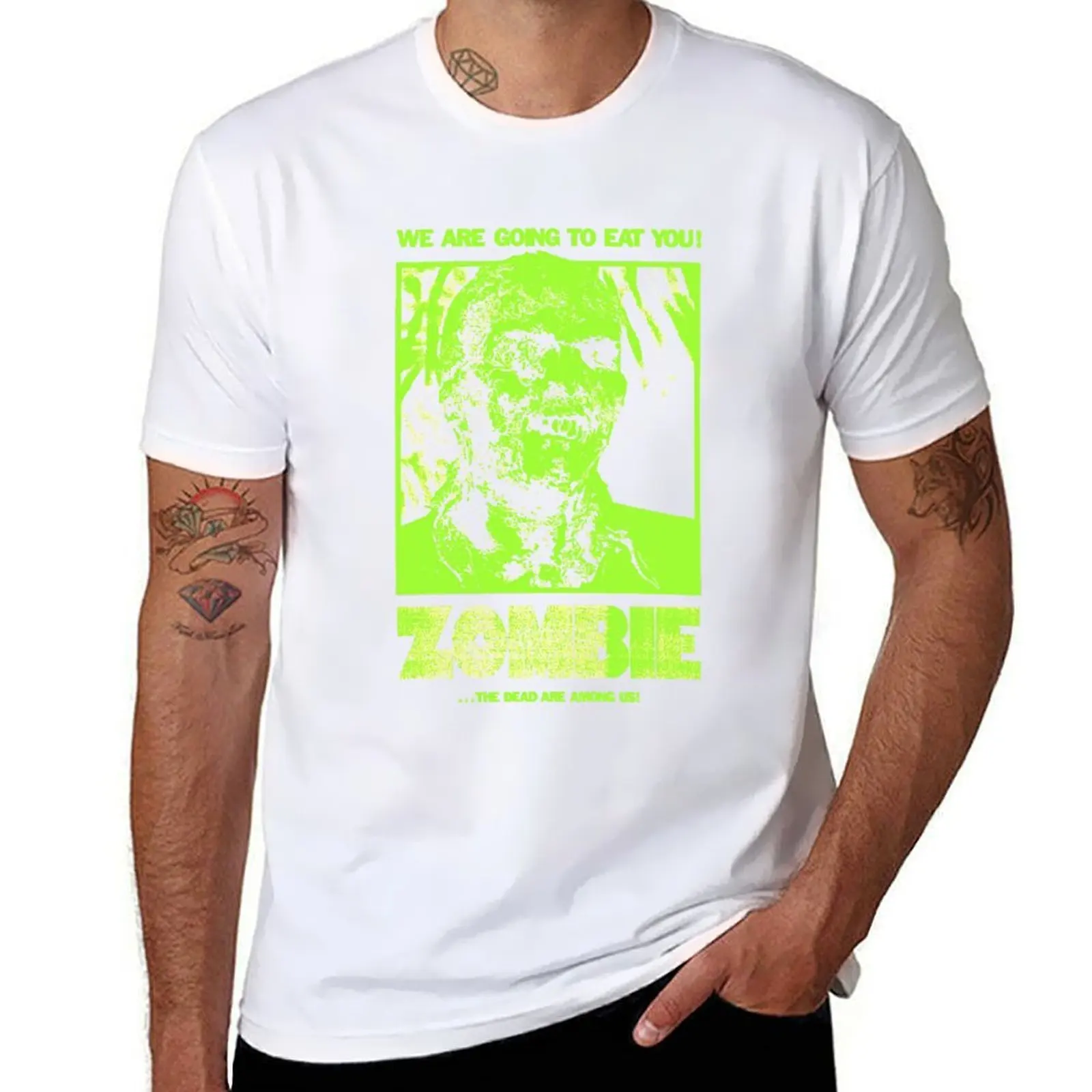 

Movie lucio fulci zombie ZOMBI poster horror film T-Shirt cotton t shirts high quality man t shirts for men T-Shirt