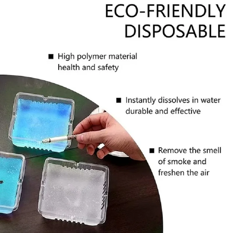 20 Pieces Disposable Plastic Ashtray with Eco-Friendly Sand Smokeless Cheap Indoor and Outdoor Portable Cigarette Ashtray