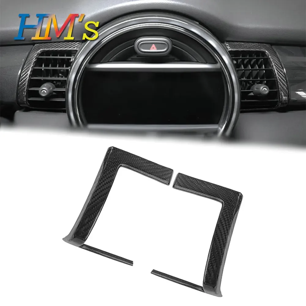 

For Mini Cooper F55 F56 F57 Car Dashboard Center Console Middle Air Vent Outlet Frame Real Hard Carbon Fiber