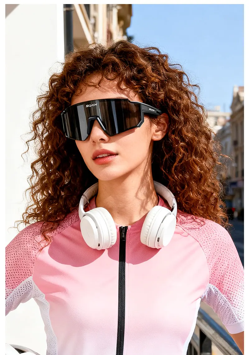 SCVCN Damen Radsport-Sonnenbrille Herren Fahrrad-Motorrad-Brille Outdoor-Sport Angeln Klettern Eyewear UV400 Laufbrille – Detail 12