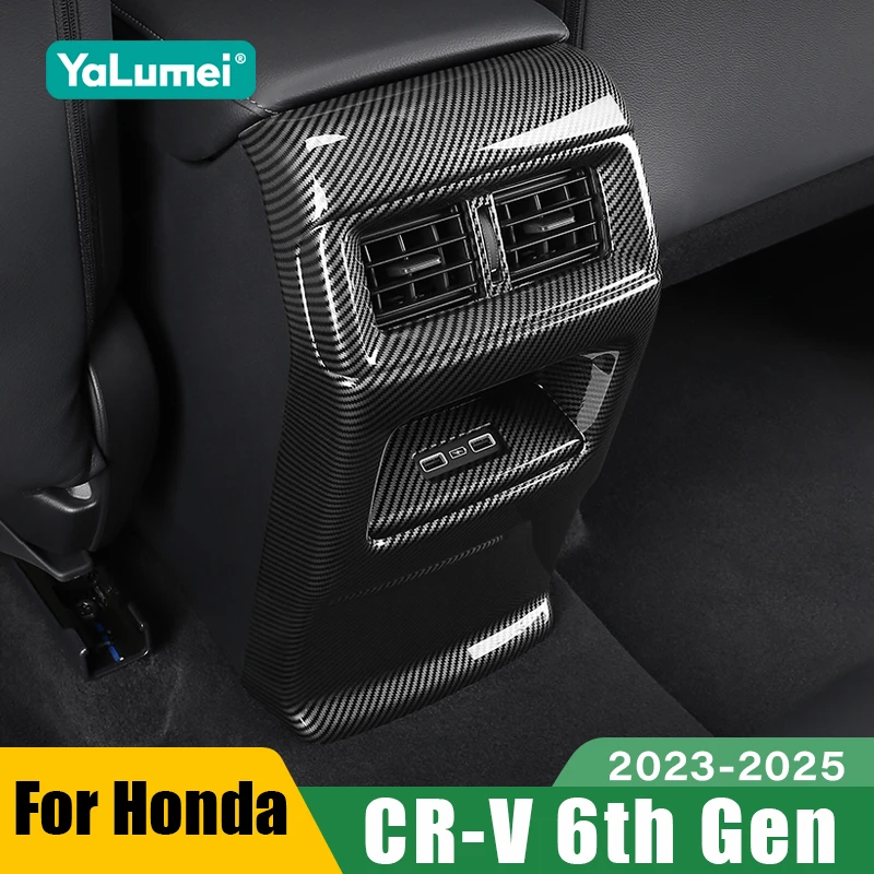 

For Honda CR-V CRV 6th Gen 2023 2024 2025 Hybrid Car Rear Air Conditioning Vent Outlet Frame Cover Decoration Accessories