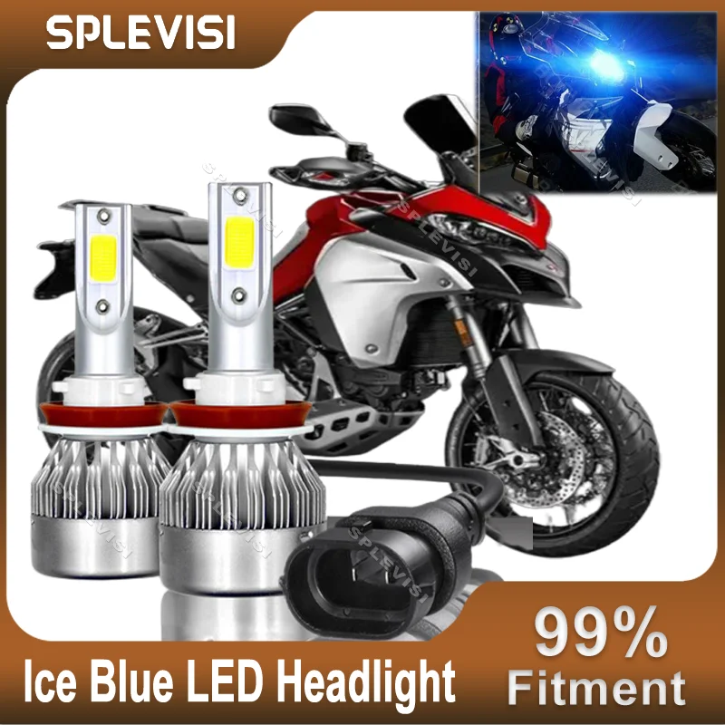 

Ice Blue High/Low Beam For Ducati Multistrada 1200 Headlight 2010 2011 2012 For Aprilia RSV4 2009 2010 2011 2012 2013 2014 2015