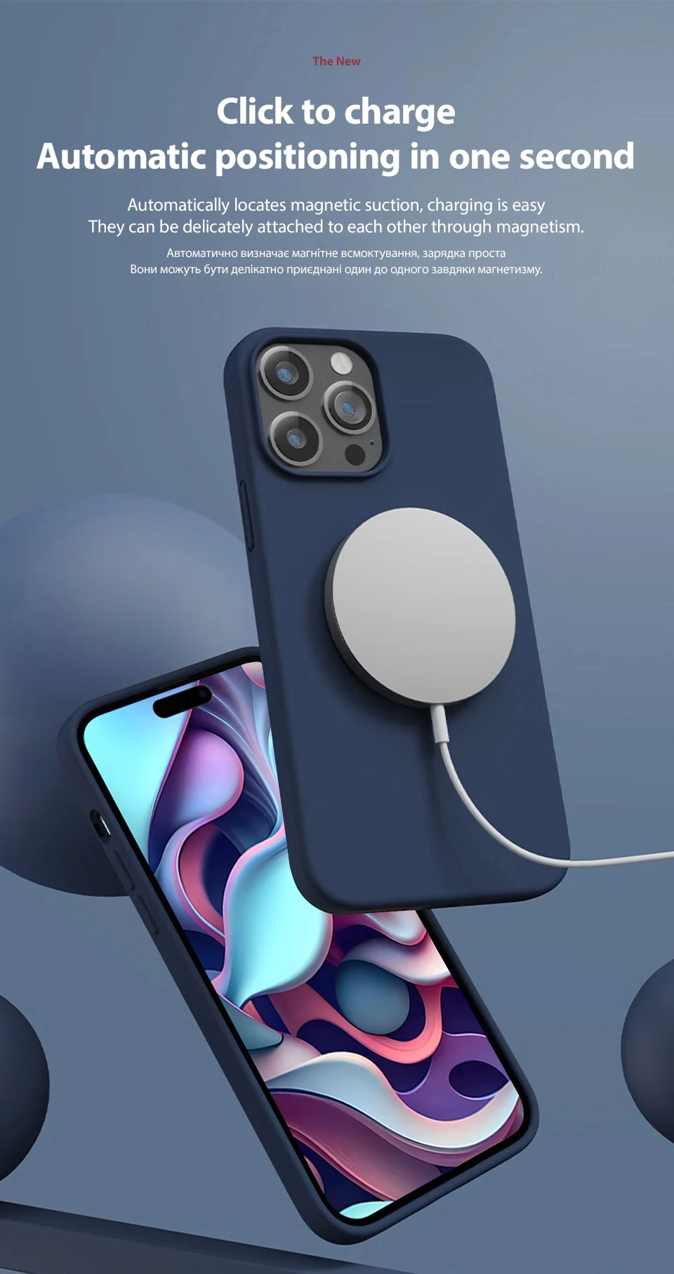Magnetische kabellose Ladekompatible Silikonhülle für iPhone 17 16 15 14 13 12 11 Pro Max – Weiche, stoßfeste Schutzhülle für 14 15 16 Plus – Detail 3