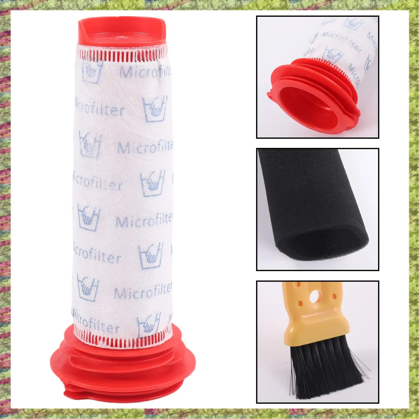 

ABKB 3Pack Replacement Main Stick Filter + Foam Insert Set For Athlet Cordless Vacuum Cleaner