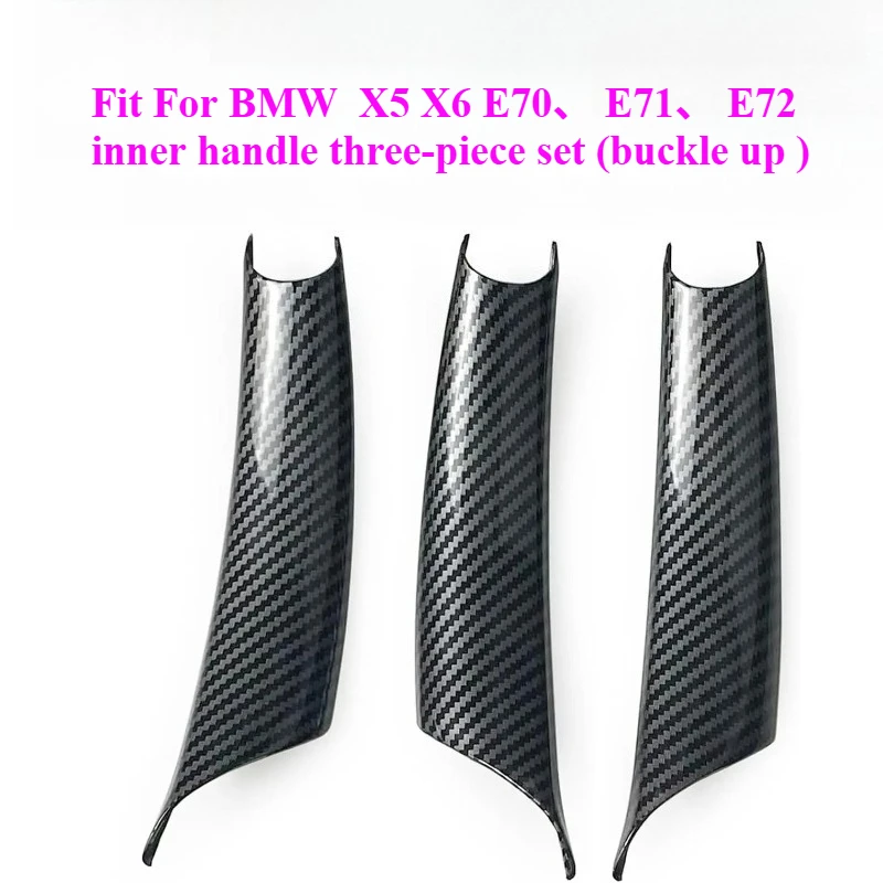 X5 E70 X6 E71 E72 Car Door Handle Cover For BMW Interior Door Pull Handles Protective 3 Piece Set ( X5 2007-2013 X6 2008-2014 )