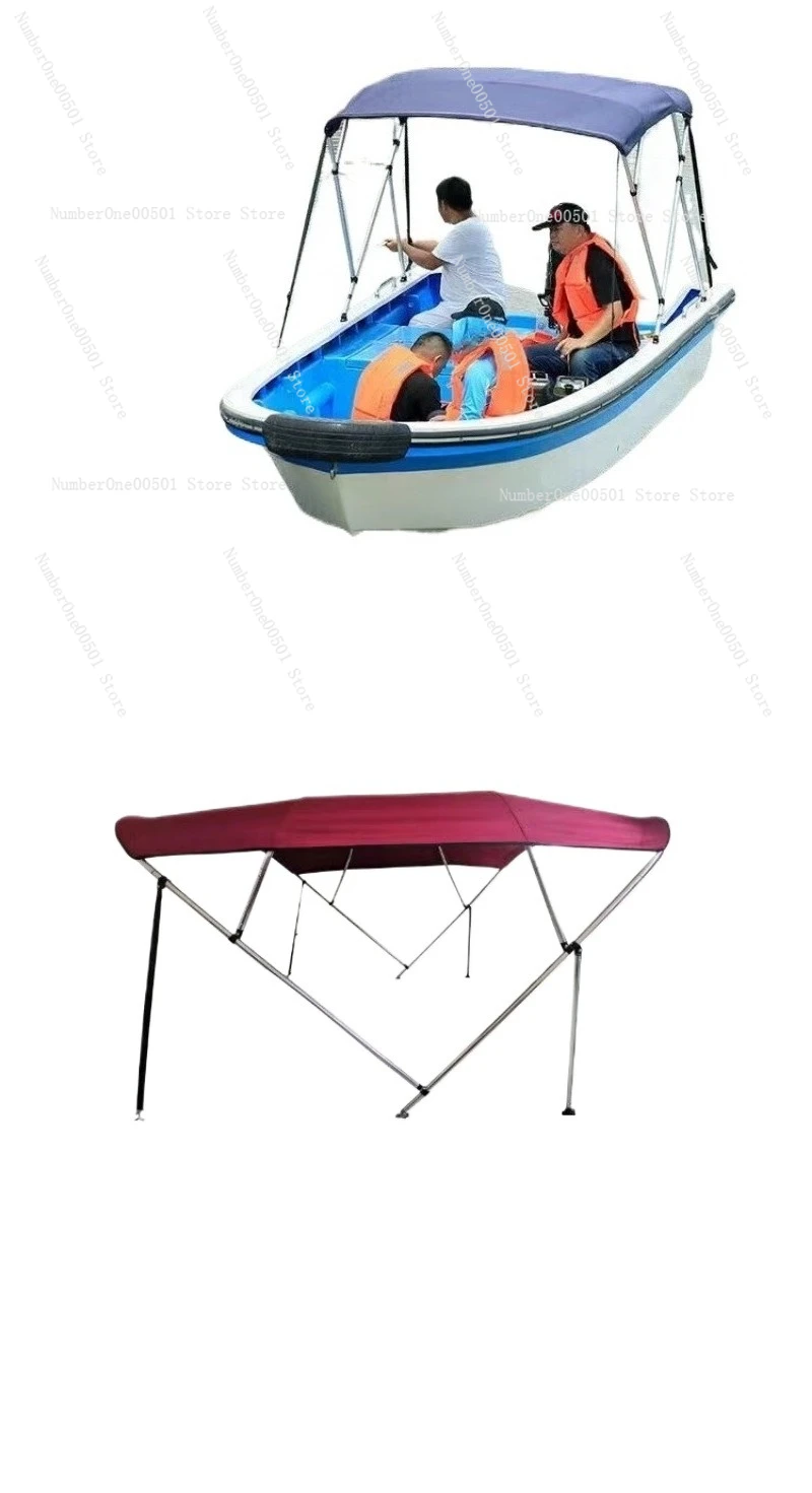 Boat Bimini Top for  Aluminum Boat Dinghy Fishing Boat Sun Rain Shelter Canopy Cover - view 6