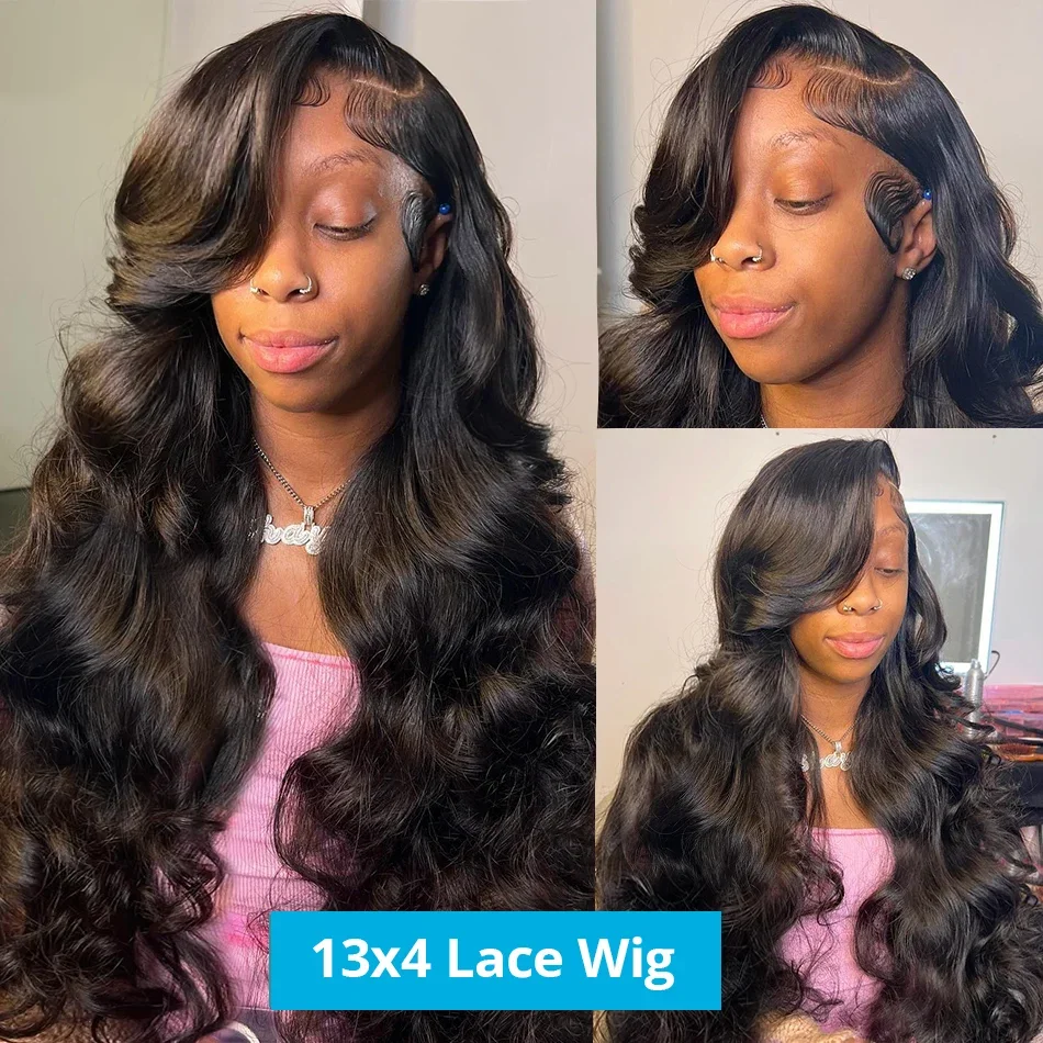 30 بوصة 250 الكثافة 13x4 HD الدانتيل الجبهة خصلات الشعر المستعار الإنسان للنساء الجسم موجة البرازيلي قصيرة بوب غلويليس شعر مستعار أمامي قبل قطعها