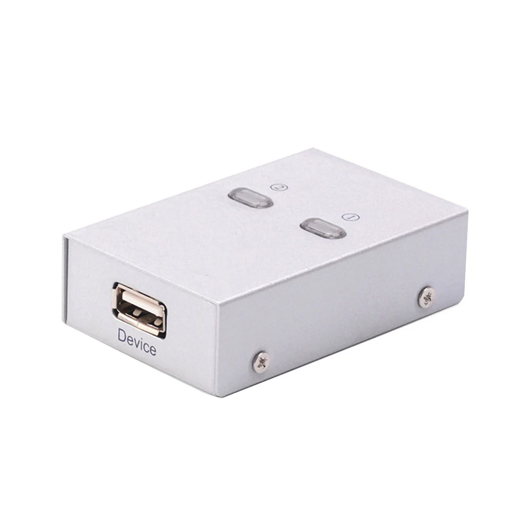 

USB 2.0 Sharing Switch Printer Scanner Selector Durable Device Sharer for 2 Computers Automatic Switching Small Office Home