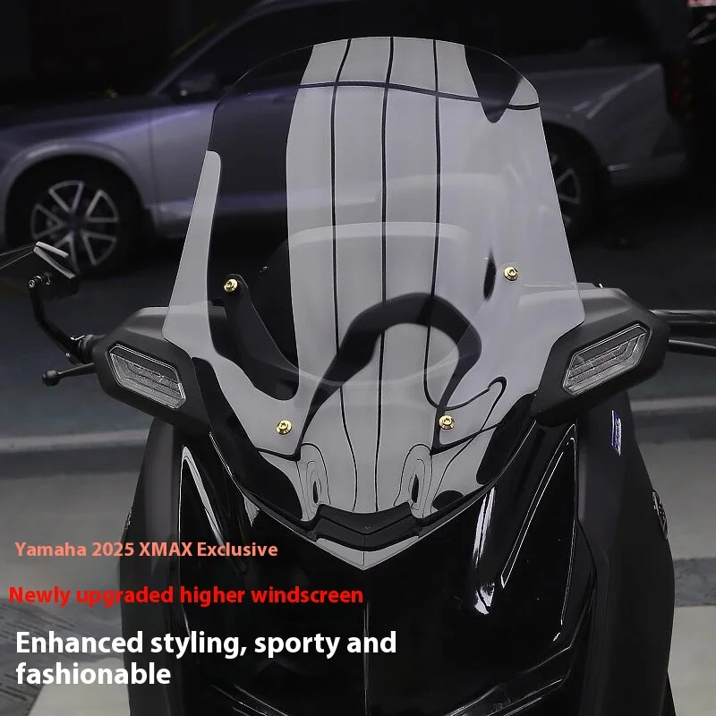 Van toepassing op 2025 Yamaha XMAX 300 Verhoogde voorruit Gemodificeerde voorruit Verdikte voorruitafdekking