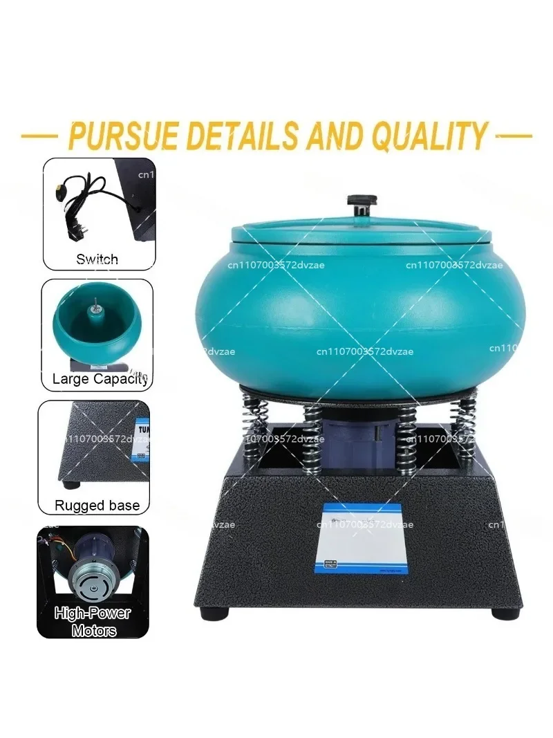 17inch 12L Polishing Machine Vibratory Tumbler for Metal Jewelry Grinding Vibrating Jewelry Tools
