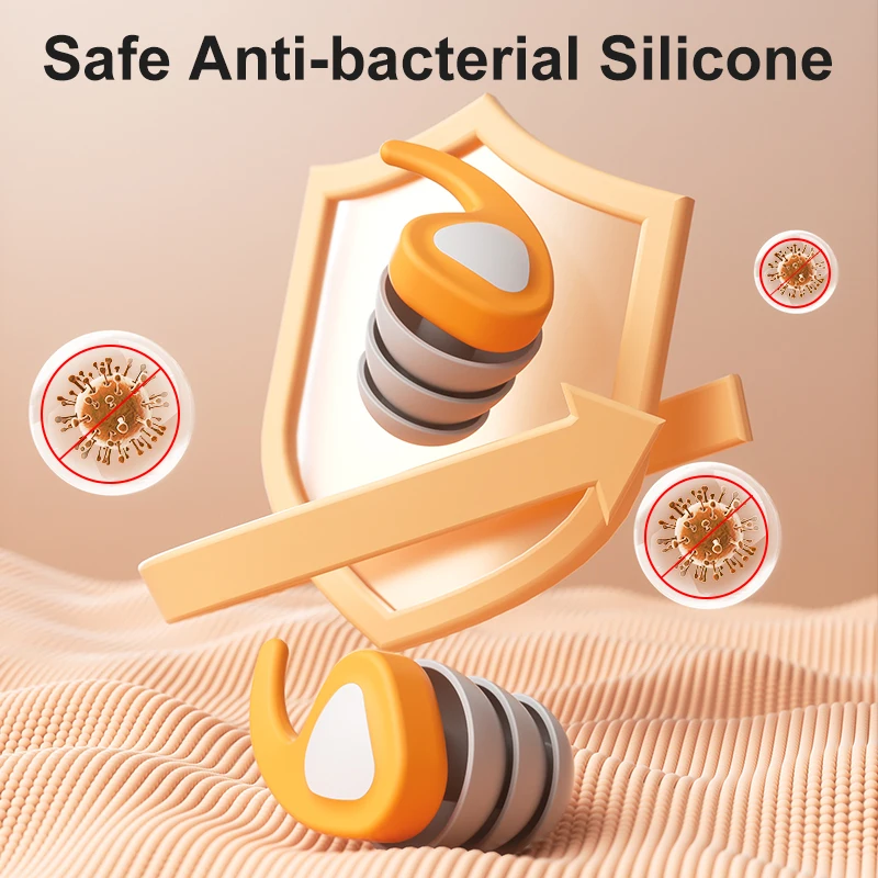 Детские спящие беруши, многоразовые силиконовые беруши со звукоизоляцией, шумоподавление, Защита слуха для детей