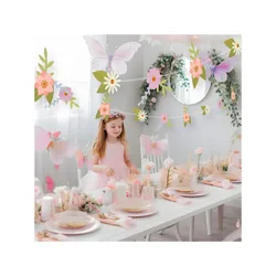 16ft Colorful Paper Flower Garlands Floral Backdrop Party Decoration Birthday Garden Party Picnic Woodland Wedding Girl Birthday