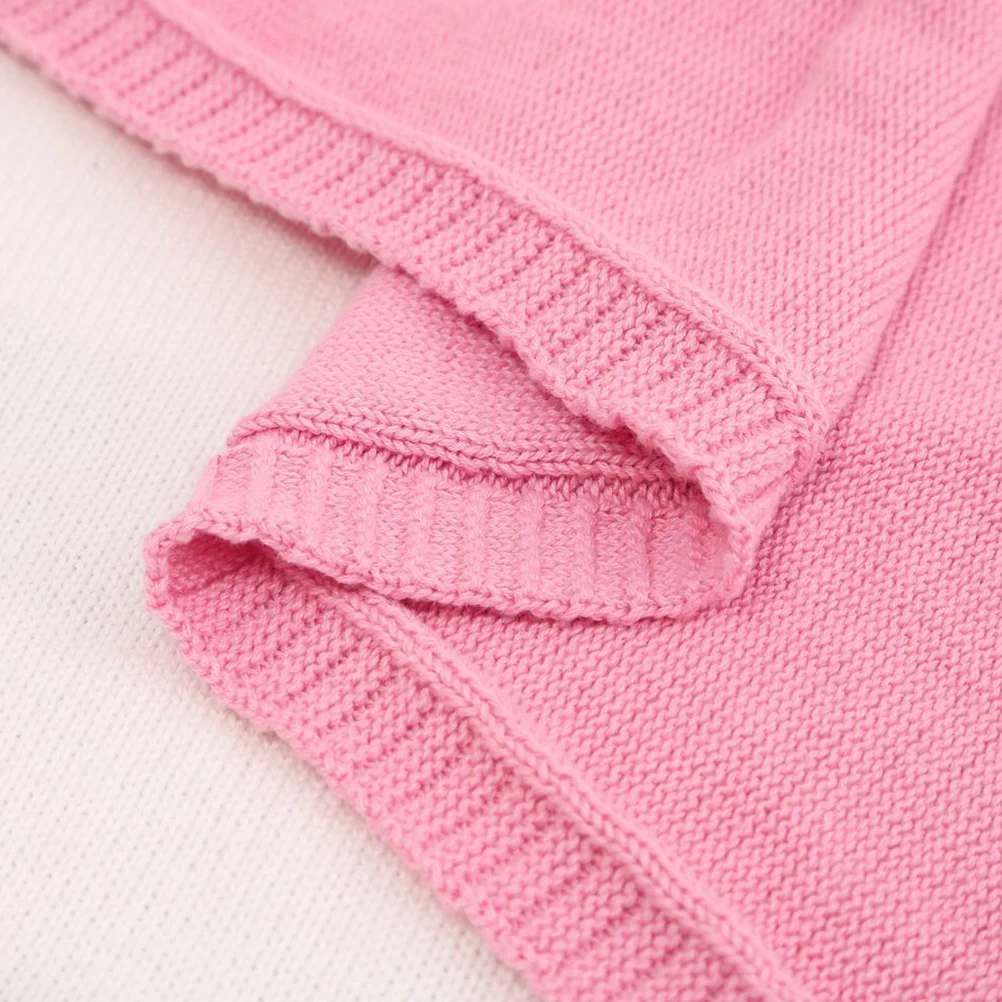 1 قطعة بطانية الحياكة الطفل بطانية الرضع لينة مبطن خفيفة الوزن حماية البرد متعددة الوظائف حصيرة