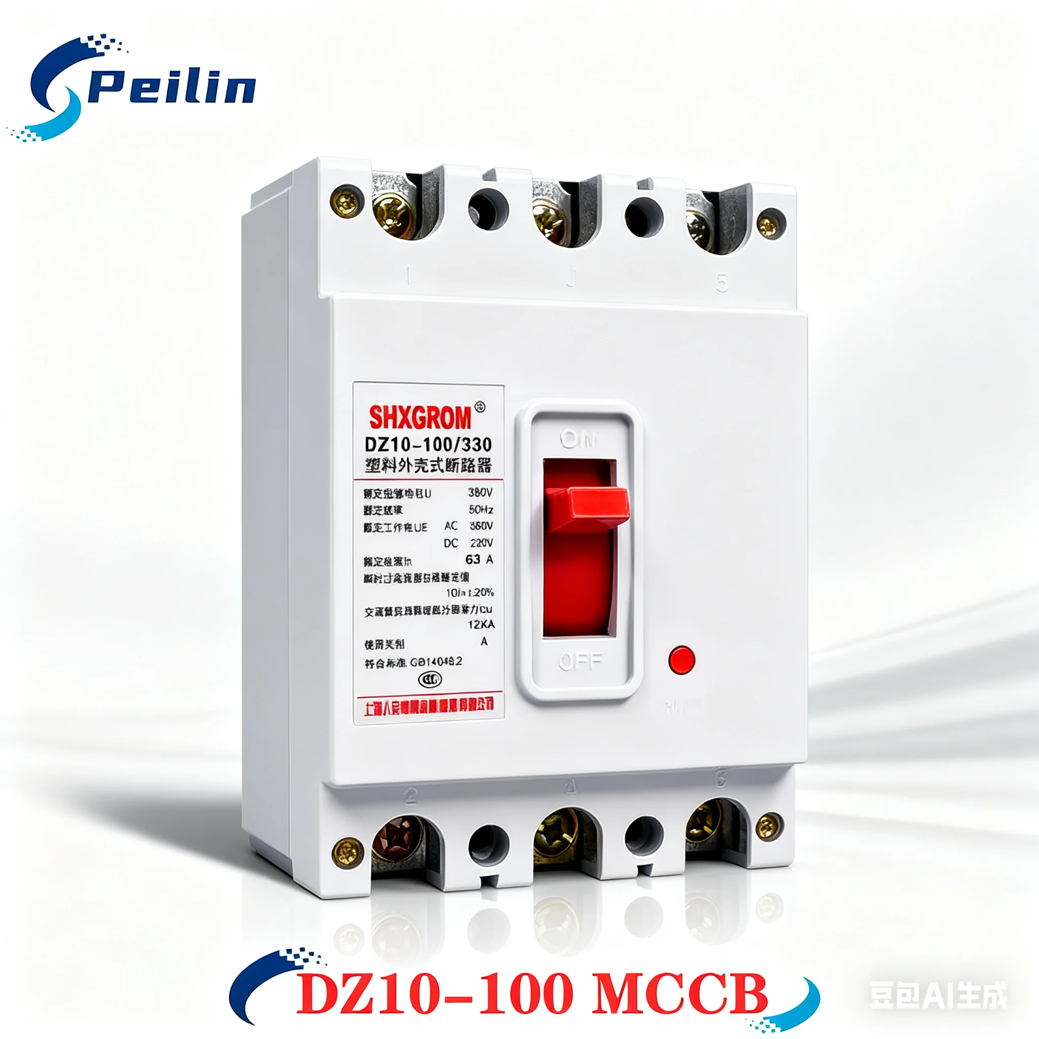 Автоматический выключатель в литом корпусе серии MCCB DZ10 DZ10-100 63 160 250 400 630A Воздушный выключатель 3P Трехфазный трехпроводной