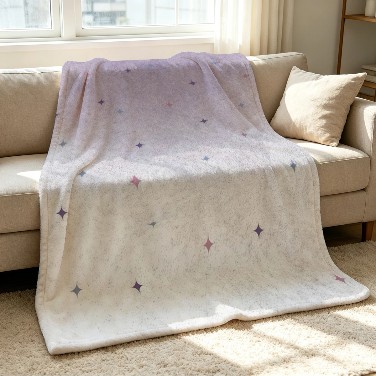 Twinkle Dust Blanket Soft Cozy Throw for Sofa Bed Festive Holiday Decor Gift for Kids and Adults,Lightweight and Warm