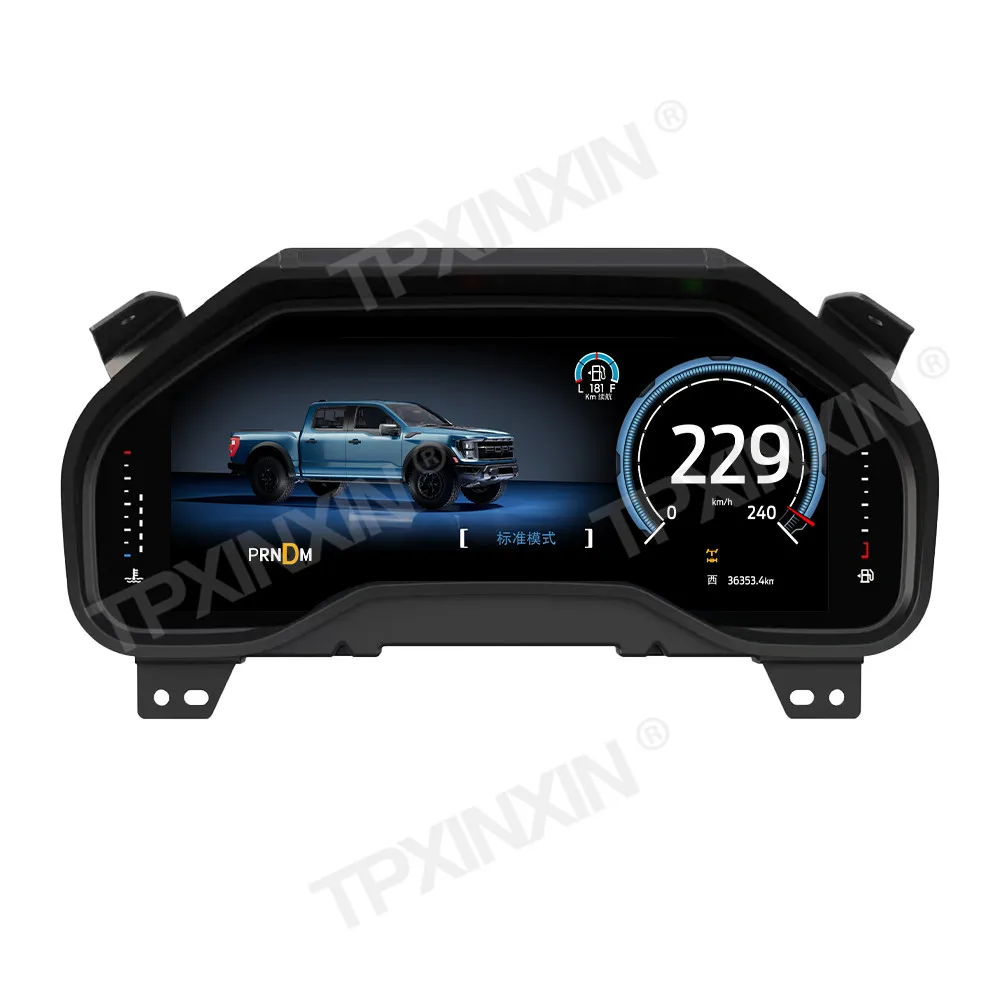 لوحة القيادة التلقائية العنقودية الرقمية لفورد F150 رابتور 2015-2020 F-150 LCD أداة شاحنة عداد السرعة الملاحة سيارة متر الشاشة