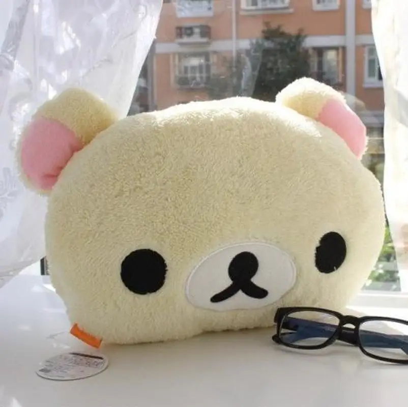 Rilakkuma pluszowa zabawka Peluche Kiiroitori laska para Rilakkuma poduszka miś wypchana lalka ogrzewacz dłoni zima Xmas prezent dla dzieci