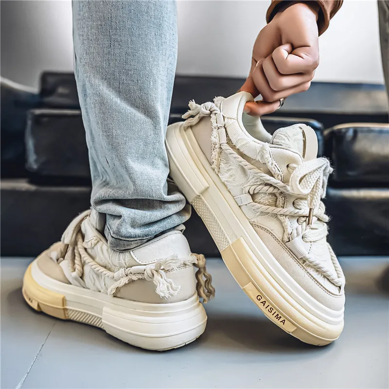 

Новинка 2025, нишевая индивидуальная трендовая модная удобная повседневная дышащая спортивная легкая мужская обувь на толстой подошве