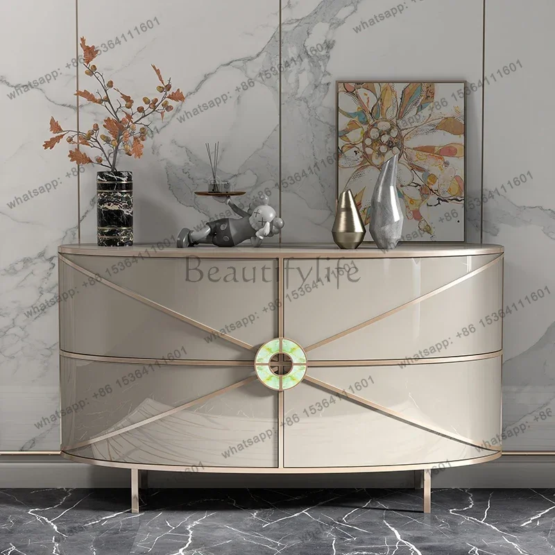 YJ  The entrance cabinet is simple and modern, light luxury, and the entrance door is facing the shoe cabinet