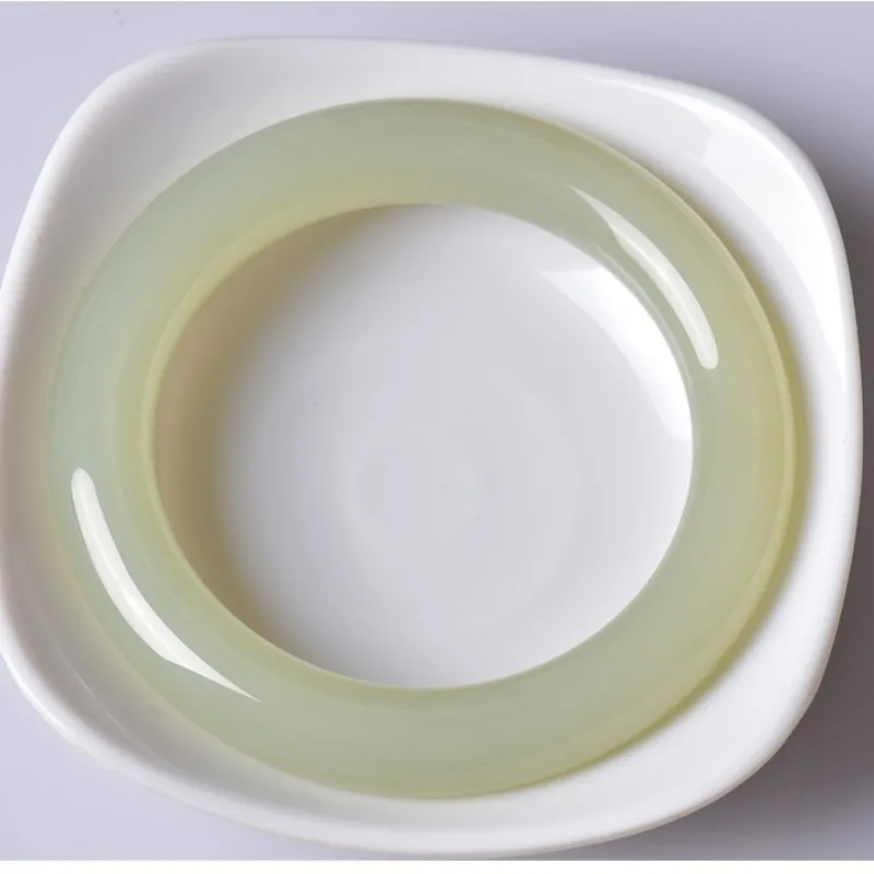 

Qingshui Bracelet Blue and White Jade Women's Jade Fat Round Bar Bracelet Jewelry