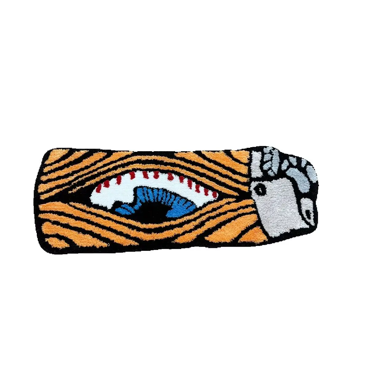 LAKEA Eye Lighter Rug, Long Shaped Tufted Non-Slip Mat, Surreal Eclectic Style for Home Office