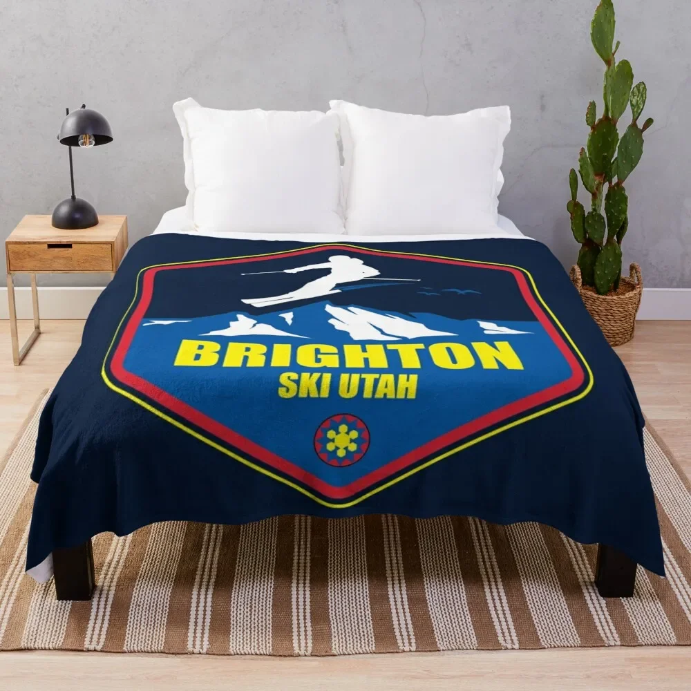 

Brighton Utah Ski Resort Skiing Throw Blanket