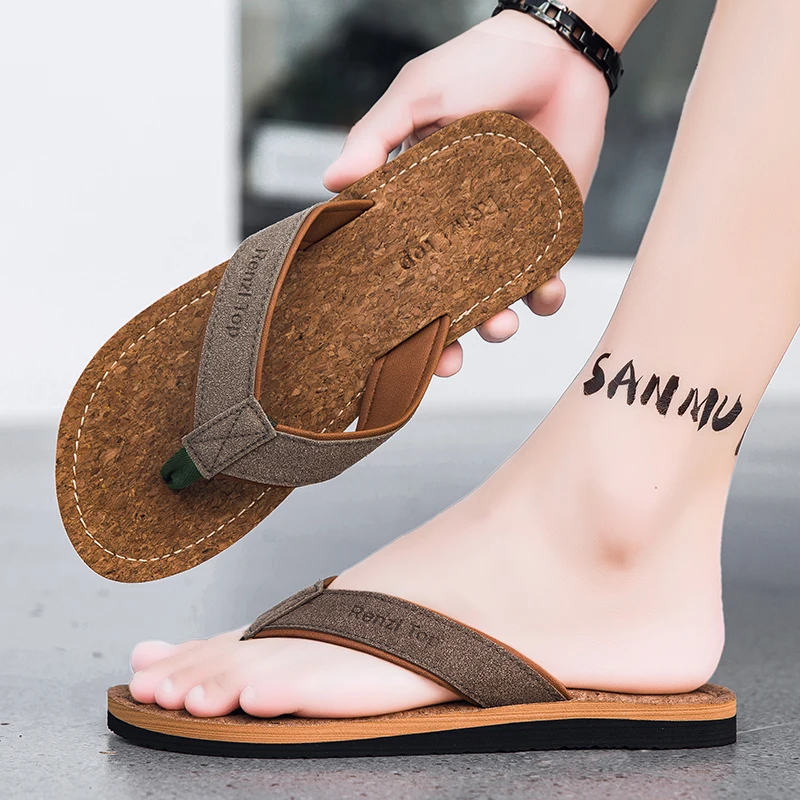 

Summer Outdoor Anti-Slip Wear-Resistant Men's Sandals Slippers Beach Casual Flip Flops Comfortable Breathable Slip-On Shoes